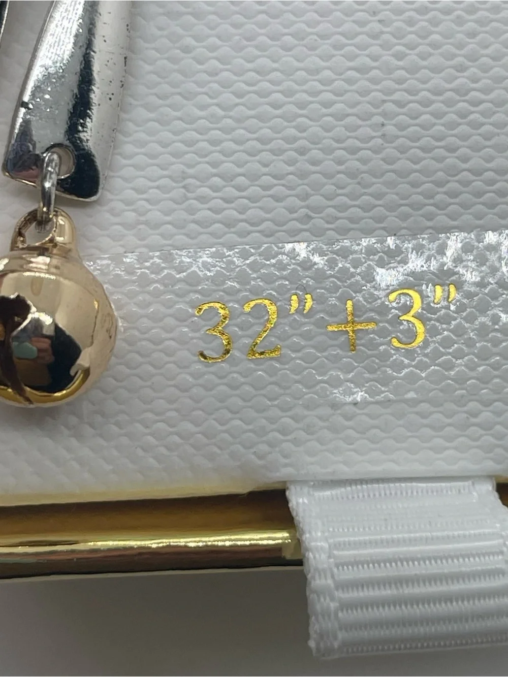 Christmas Silver Gold Tone Reindeer Bell Pendant Necklace In Box *No Earrings*